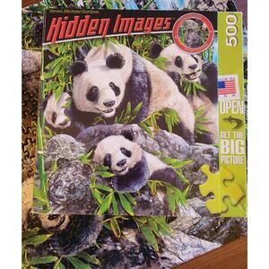Panda Hidden Images 500 Piece Puzzle Complete
